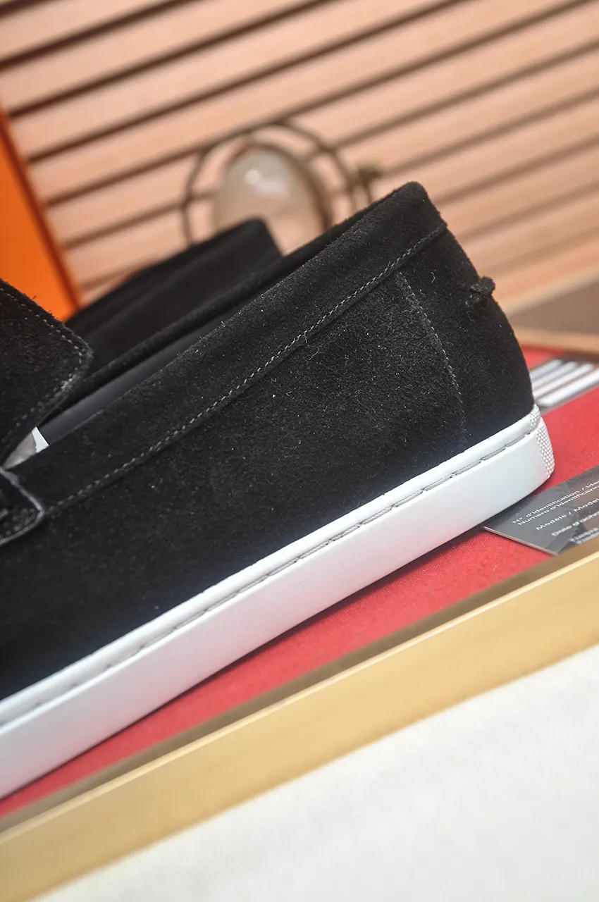 Men's Men's Shoes💰560💶[[HERMES]] (High-end Niuli) New 🍀 HERMES - top version of Hermès classic casual leather shoes! Made of imported original cowhide, the inner top layer is comfortable cowhide lining! Original wear-resistant rubber outsole! High quality products! Code number 39-45 (45 customized)